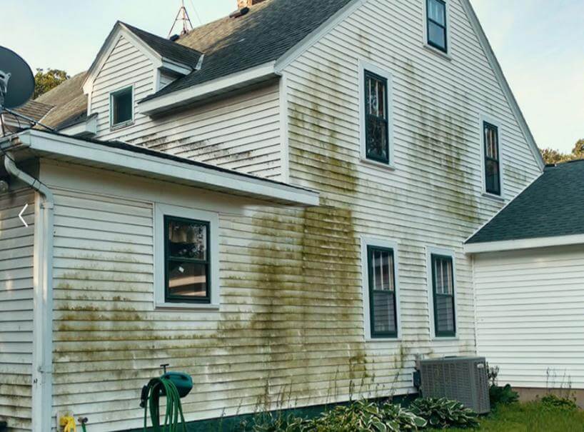 Siding-After Siding Before Softwashing